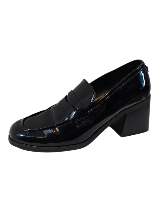Marc Fisher Shoes - Marc Fisher Kchris Black Patent Block Heel Loafer Size 9.5